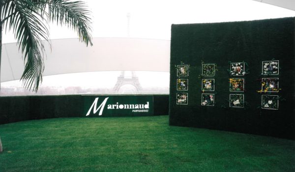 Installation d'un mur végétalisé pour la marque Marionnaud