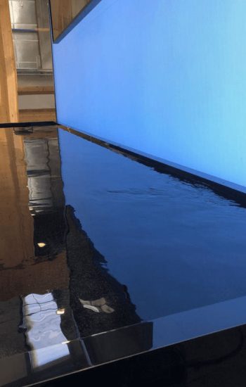 focus chantier bassin éphémère en cours d'installation